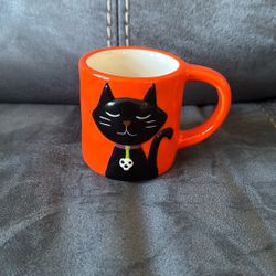 New Without Package Lang Small Mini Mug Cup Halloween Black Cat Decoration