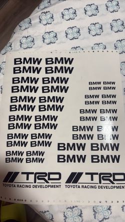 BMW High Quality Decal Sticker for Calipers. Glossy Black. It comes with different sizes.