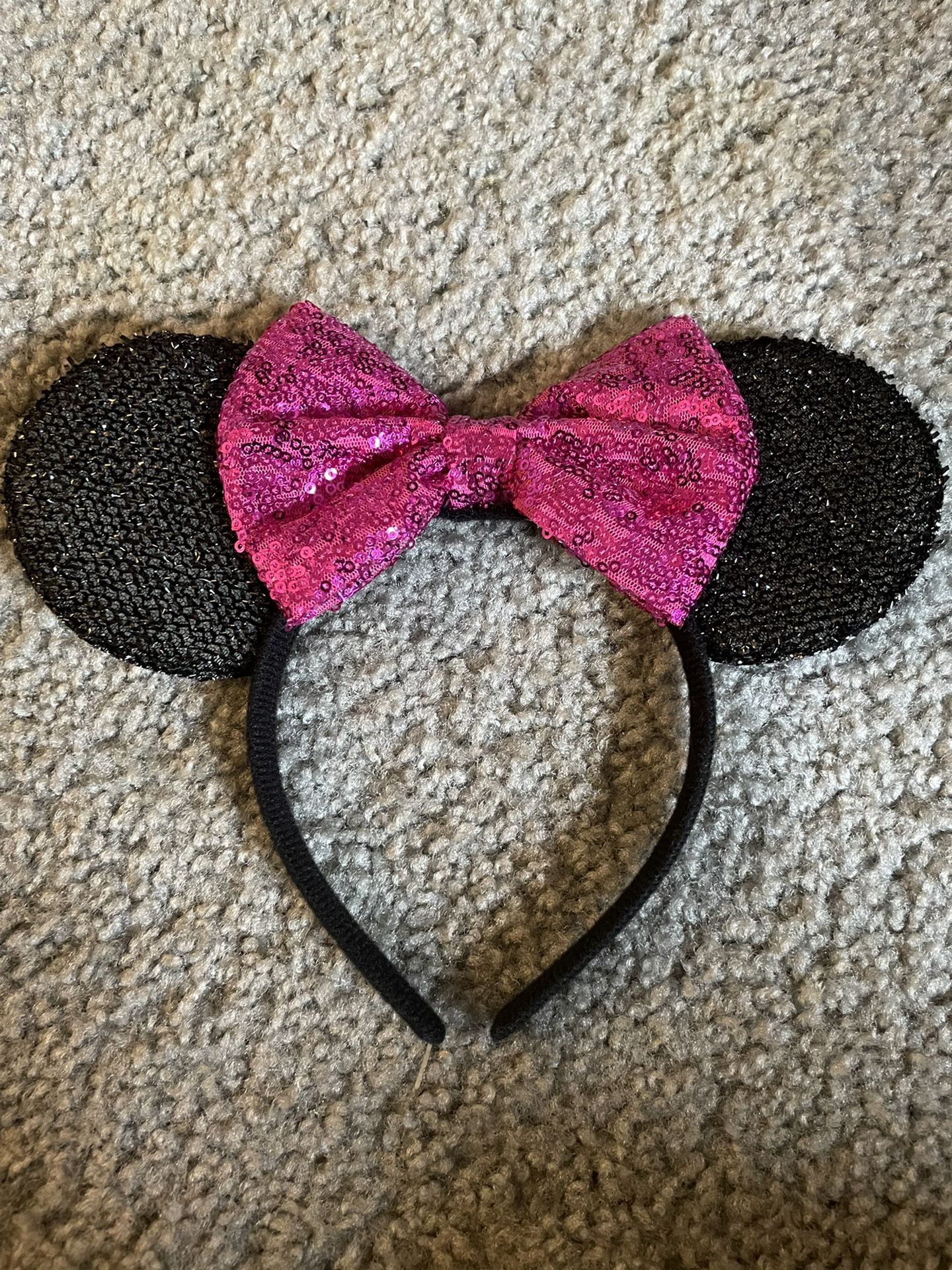 Mickey Ears With Pink Bow