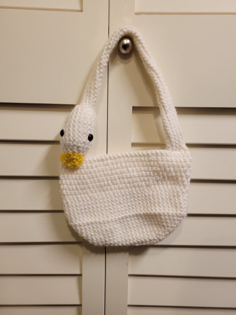 Handmade Crochet Goose Bag 