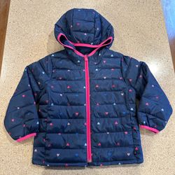 GAP Toddler Girl Sz 4T Puffer Coat Water Resistant