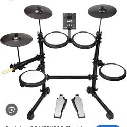 RockJam DDMESH500 Electric Mesh Head Drum Kit (Black) - New