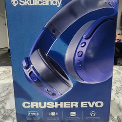 Skullcandy Crusher Evo Wireless Bluetooth Over Ear Headphones (Midnight Blue) (New)
