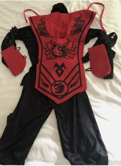 Kids Red And Black Ninja Costume 