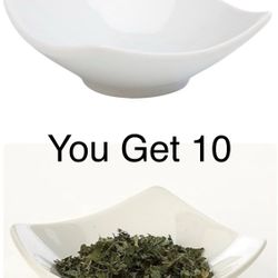 lot Of 10 New IMPULSE Vigo Porcelain Dish 2.9" x 2.9" x 1", White