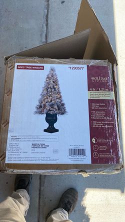 Holiday Living 4ft Pre-Lit Flocked Christmas Tree