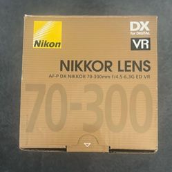Nikon AF-P DX NIKKOR 70-300mm f/4.5-6.3G ED VR Lens – Open Box