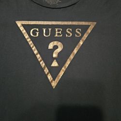 Guess LA T-shirt Turquoise with Silver Lettering