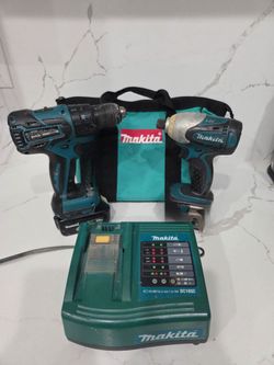 Makita Drill, Impact, Charger, Battery