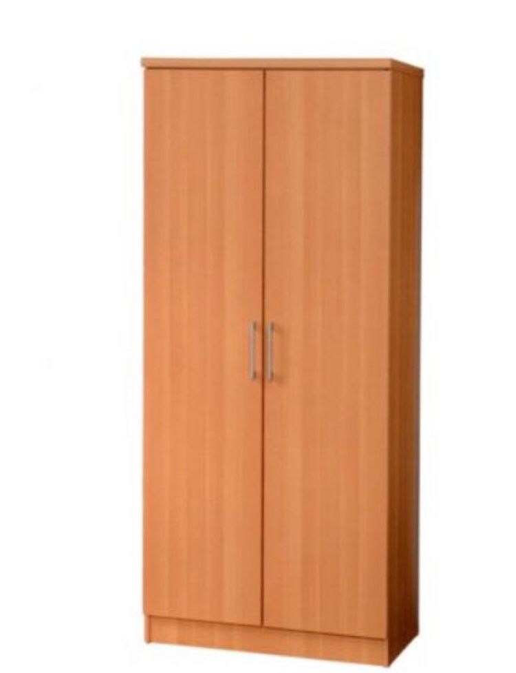 Hodedah Imports 2 Door Wardrobe with Shelves A6-184