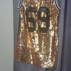 Gorgeous Size XLARGE Sequence Jersey Gold/Black