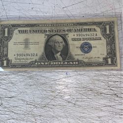 Un Billete De Un Dólar Con Estrella De 1957