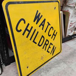 Watch children metal sign great for daycares