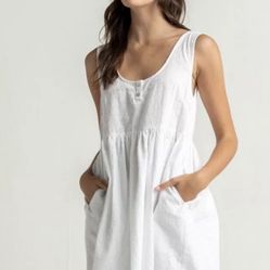 Brixton  White Flower Dress 