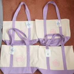 Trader's Joe's Lavender Tote Big Bags 