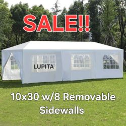 10x30 Canopy Party Tent With Removable Sidewalls for Outdoor Events Outside