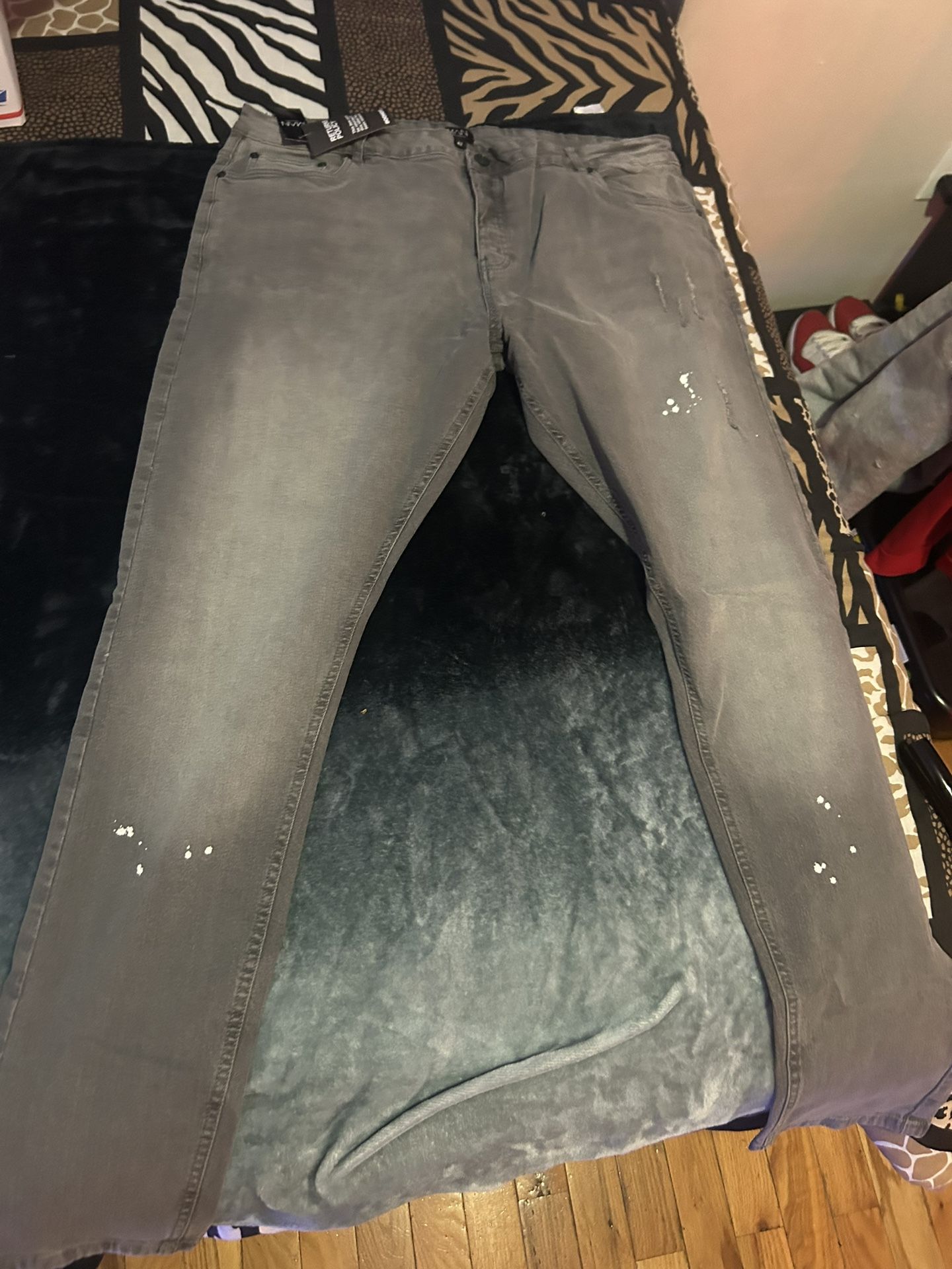 Plus Skinny Stretch Stacked Tinted Jeans Size 42