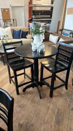 Pub table two chairs
