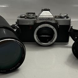 Minolta XG-7 35mm SLR Film Camera W/ 2 Lens UNTESTED