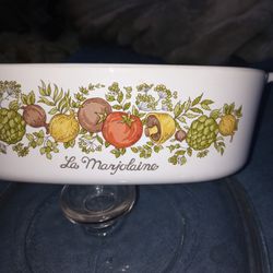 Vintage Corningware Casserole Dish. A-2-B.   2 Liter.  La Marjiline With Glass Lid