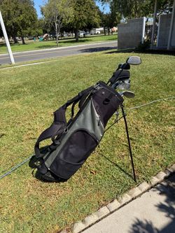 Golf bag and clubs