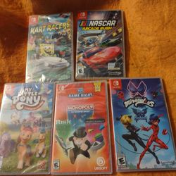 Five Factory Sealed Switch Games For Kids And Adults Will Not Separate