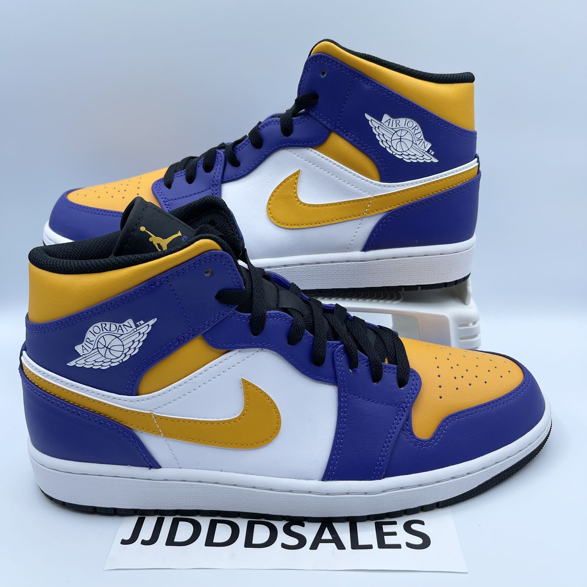 Nike Air Jordan 1 Mid Lakers Purple Yellow DQ8426-517 Men’s Size 12 NEW.