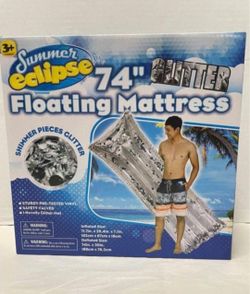 Gold Glitter 74” Pool Floating Mattress NEW 