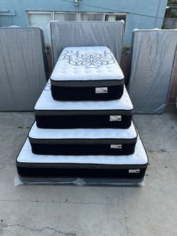 King size Mattress Pillow top new bedframe not included sold separately
