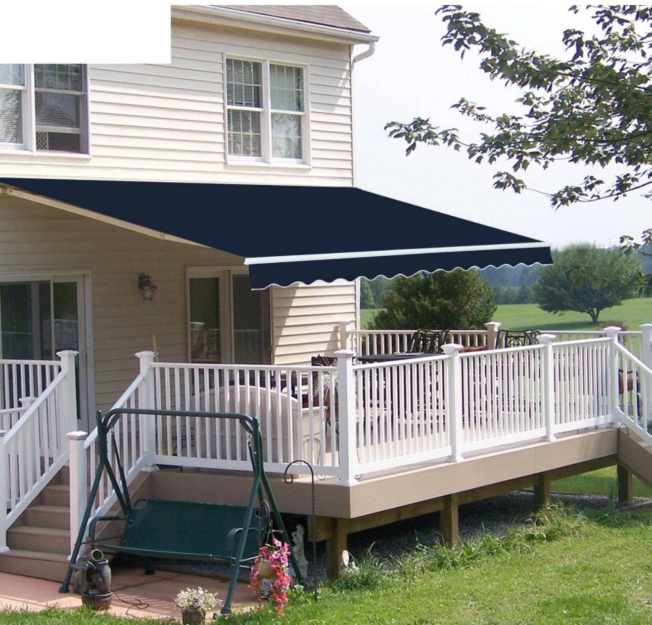 Diensweek Patio Awning Retractable Fully Assembled 12'x10