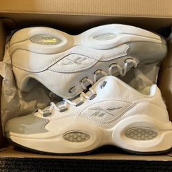 Reebok Question Low / Grey Toe / Brand New Size 10.5