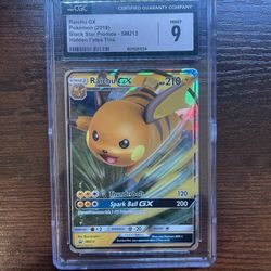Pokémon Raichu Sun&Moon Promo CGC9