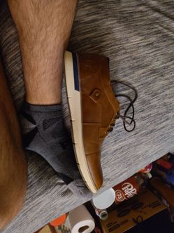 Brown Leather Lace-Up Casual Shoe