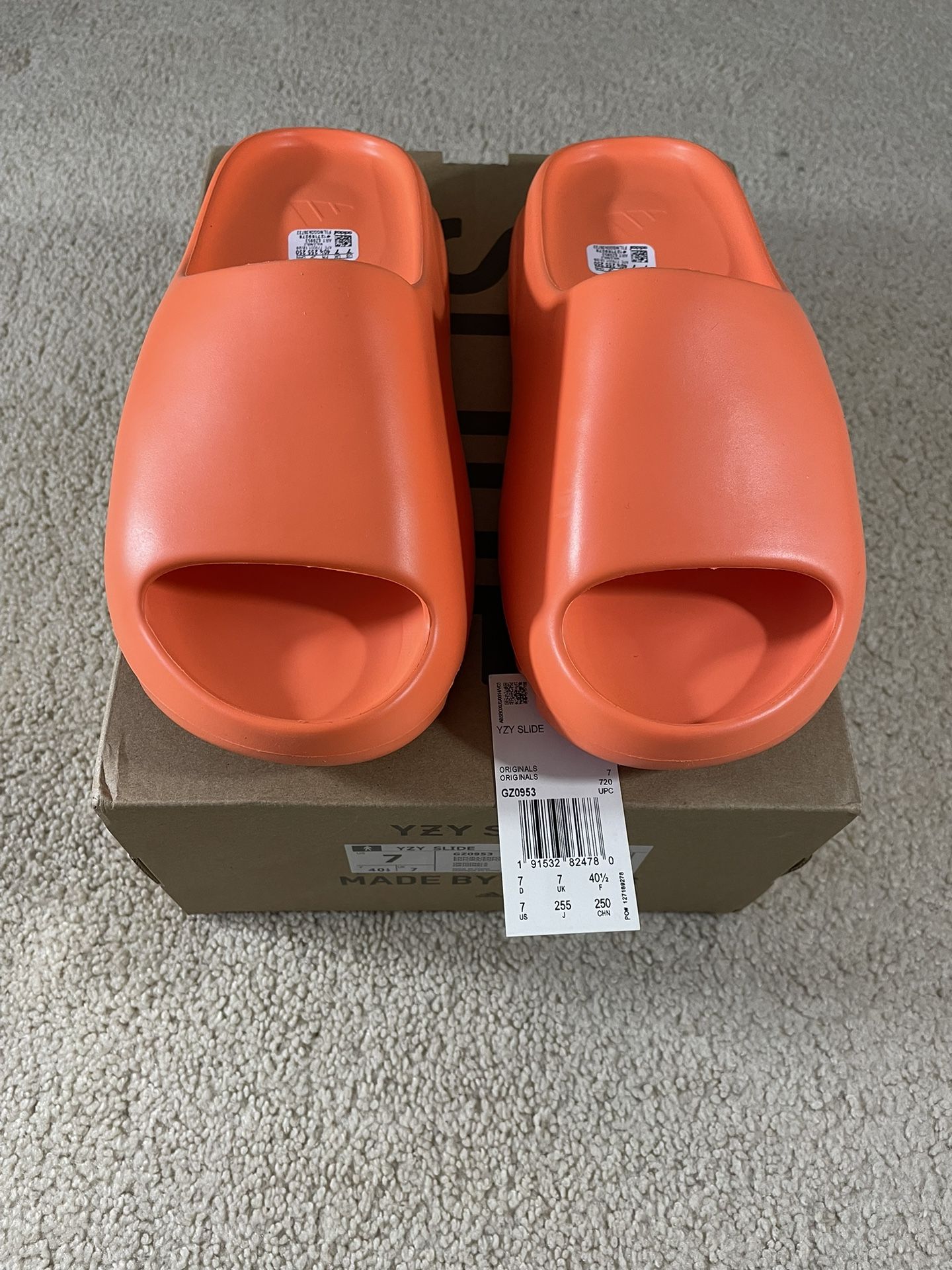 Adidas Yeezy Slides Enflame Orange Size