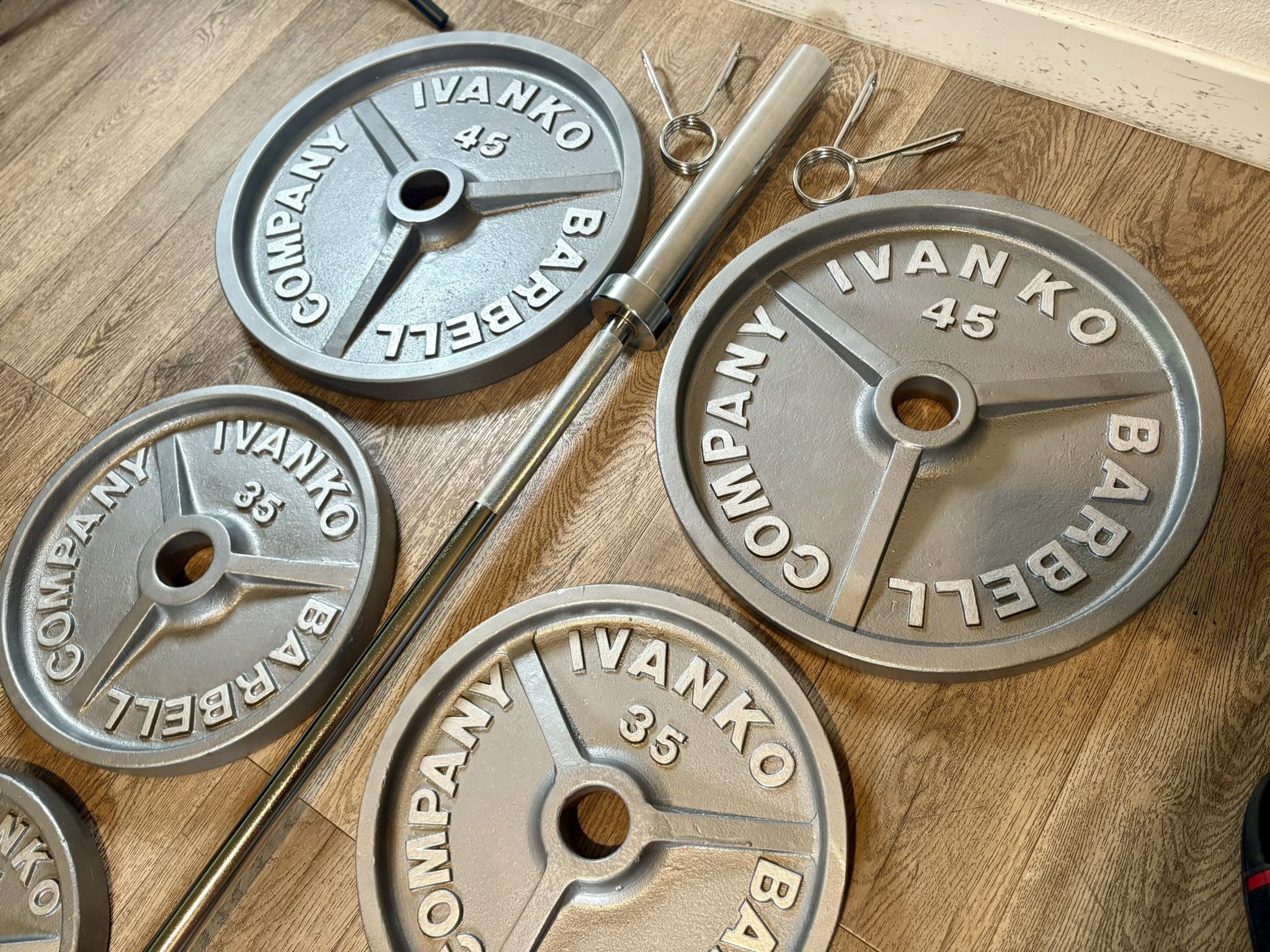 IVANKO’S  Olympic Set [ 5s And 2.5s Dif/Brand] Reconditioned Vintage Cast Iron Weight Plates [NO BAR INCLUDED]