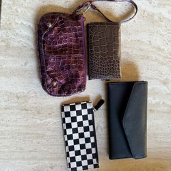 Assorted Wristlets/wallets/compact mirror 