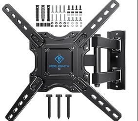 PERLESMITH UL Listed Full Motion TV Wall Mount For Most 26-60 Inch Flat Curved OLED 4K TVs Up To 77lbs, Wall Mount TV Bracket With Swivel & Extension 
