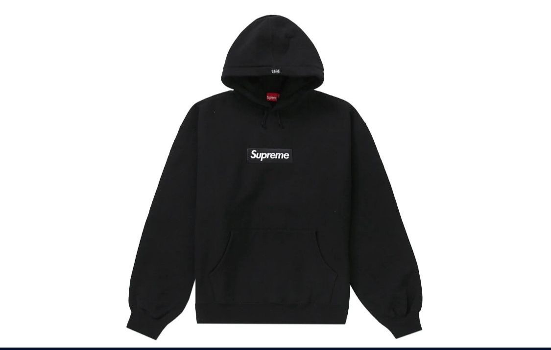 Supreme Box Logo Hooded Black Sweatshirt FW23