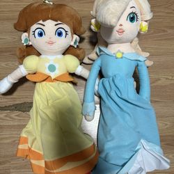 Princess Daisy And Rosalina Jumbo Plushies 