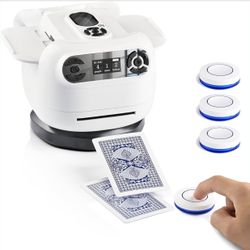 New-Automatic Card Shuffler and Dealer Machine - 2 In 1 Auto Uno Playing Cards Shuffle for 1 2 Deck, Rechargeable Casino Poker Shuffletron & Dispenser