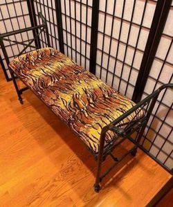 Vintage Wrought Iron Bench/ Settee