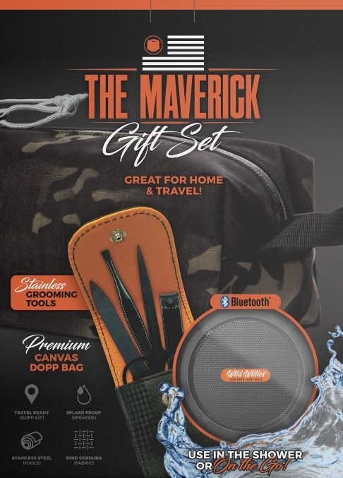Camo Bag . Grooming Tool Set & Splash Proof Bluetooth Travel Speaker
