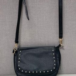 Studded leather handbag purse