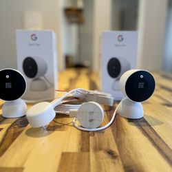 Google - Nest Cam Indoor Wired Security Camera - Snow