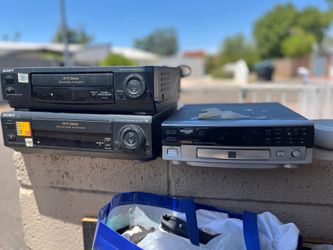 Sony VCR, Sony VCR, and Phillips CD player with Remote