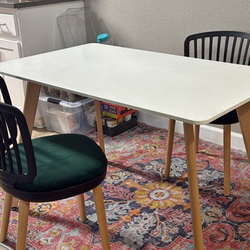 Nice dining table with two chairs