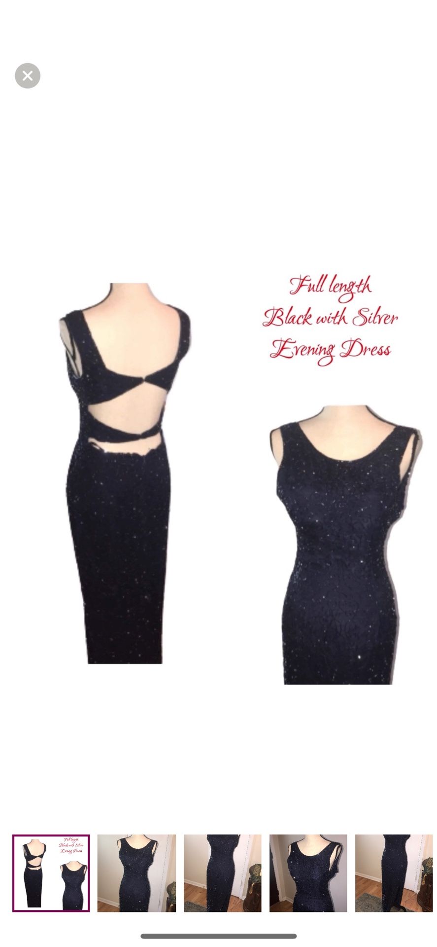 Angelina Jolie Formal Sequined Gown Royal Blue New