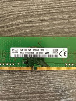 SK hynix 8GB DDR4-3200 PC4-3200AA UDIMM Desktop RAM HMA81GU6DJR8N-XN