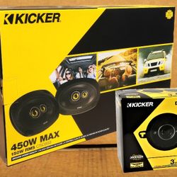 Kicker CS Series Car Speakers System 3 1/2" 2-Way & 6x9 3-Way Coaxial Speaker 530 Watts Package 🚨 Payment Options Available 🚨 No Credit Needed 🚨 