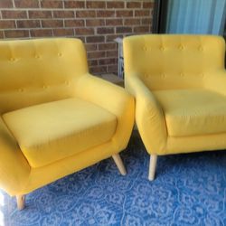 Two Yellow Armchairs